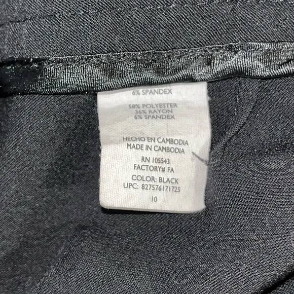 Daisy Fuentes black flare pants - 10 - Picture 5 of 6